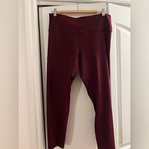 Burgundy High-Waisted Leggings